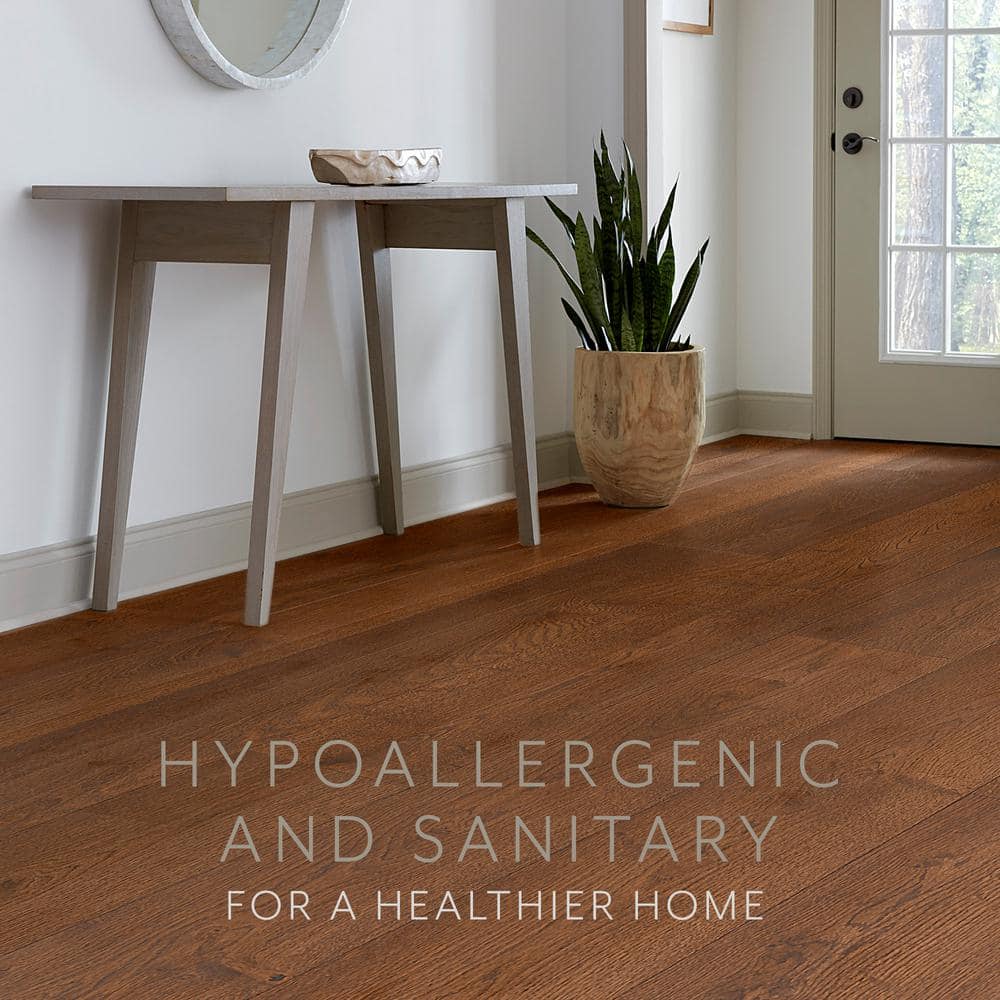 ASPEN FLOORING Pueblo White Oak 9/16 in. T x 8.66 in. W Tongue and Groove Wire Brushed Engineered Hardwood Flooring (31.25 sqft/case)