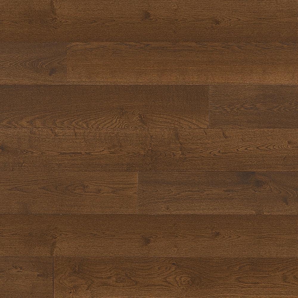 ASPEN FLOORING Pueblo White Oak 9/16 in. T x 8.66 in. W Tongue and Groove Wire Brushed Engineered Hardwood Flooring (31.25 sqft/case)