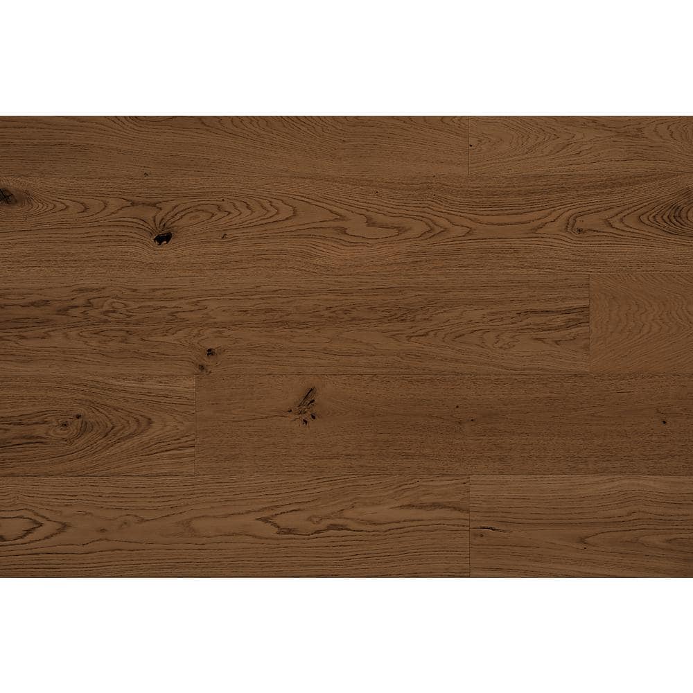 ASPEN FLOORING Pueblo White Oak 9/16 in. T x 8.66 in. W Tongue and Groove Wire Brushed Engineered Hardwood Flooring (31.25 sqft/case)