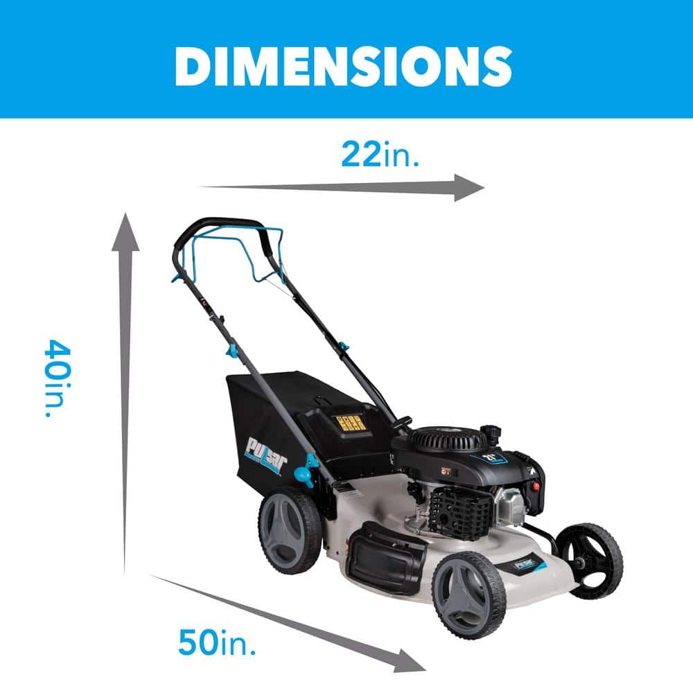 Pulsar 21 in. 200 cc Gas Recoil Start, Walk Behind Push Mower, Self-Propelled 3-in-1 with 7 Position Height Adjustment