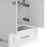 Simpli Home Lawrence All-in-One 28-inch Utility Laundry Sink Cabinet, Pure White
