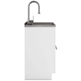Simpli Home Metro 28-Inch Utility Laundry Sink with Cabinet in Pure White