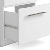 Simpli Home Metro 28-Inch Utility Laundry Sink with Cabinet in Pure White