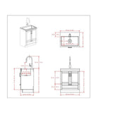 Simpli Home Reed All-in-One 28 in. Utility Laundry Sink with Cabinet in Pure White