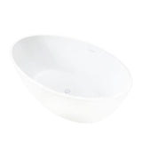 Vanity Art Amiens 69 in. x 40 in. Acrylic Flatbottom Freestanding Soaking Bathtub with Center Drain in Pure White