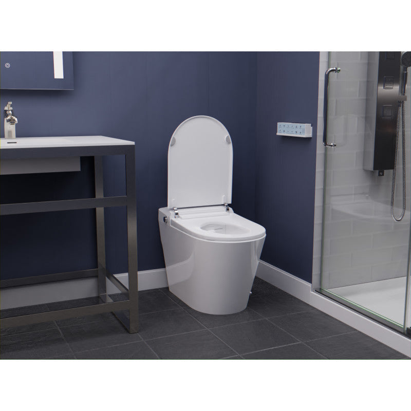 ENVO Echo Elongated Smart Toilet Bidet with Auto Open, Auto Close, Auto Flush, and Heated Seat in White