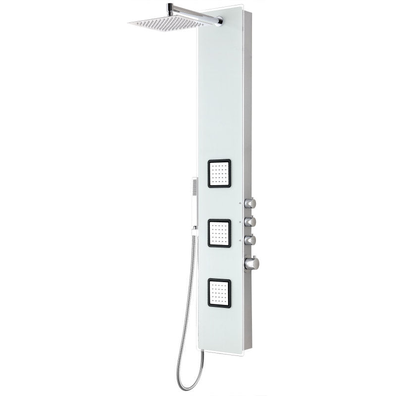 ANZZI Leopard White 3-Spray Shower Panel System (Valve Included)