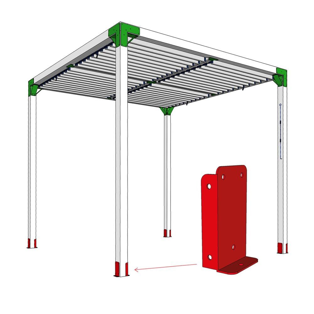 Pylex Universal Pergola Post Base Bracket Kit