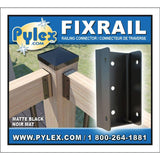 Pylex FIXRAIL Steel Railing Connector in Black (4-Pack)