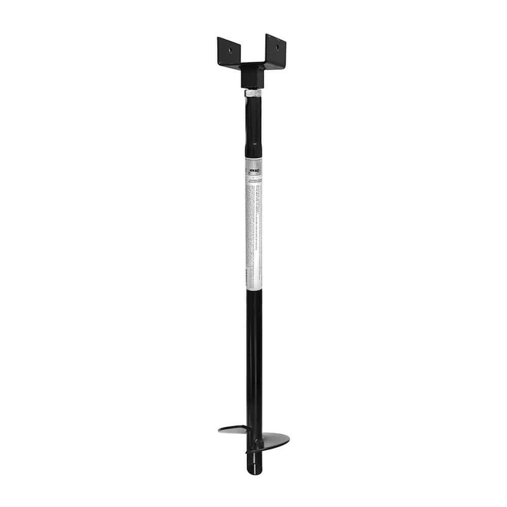 Pylex 32 in. Adjustable Helical Post Black