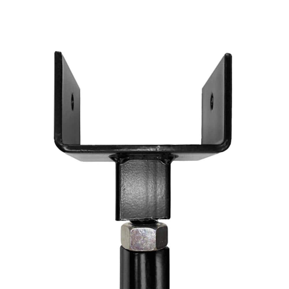 Pylex 32 in. Adjustable Helical Post Black