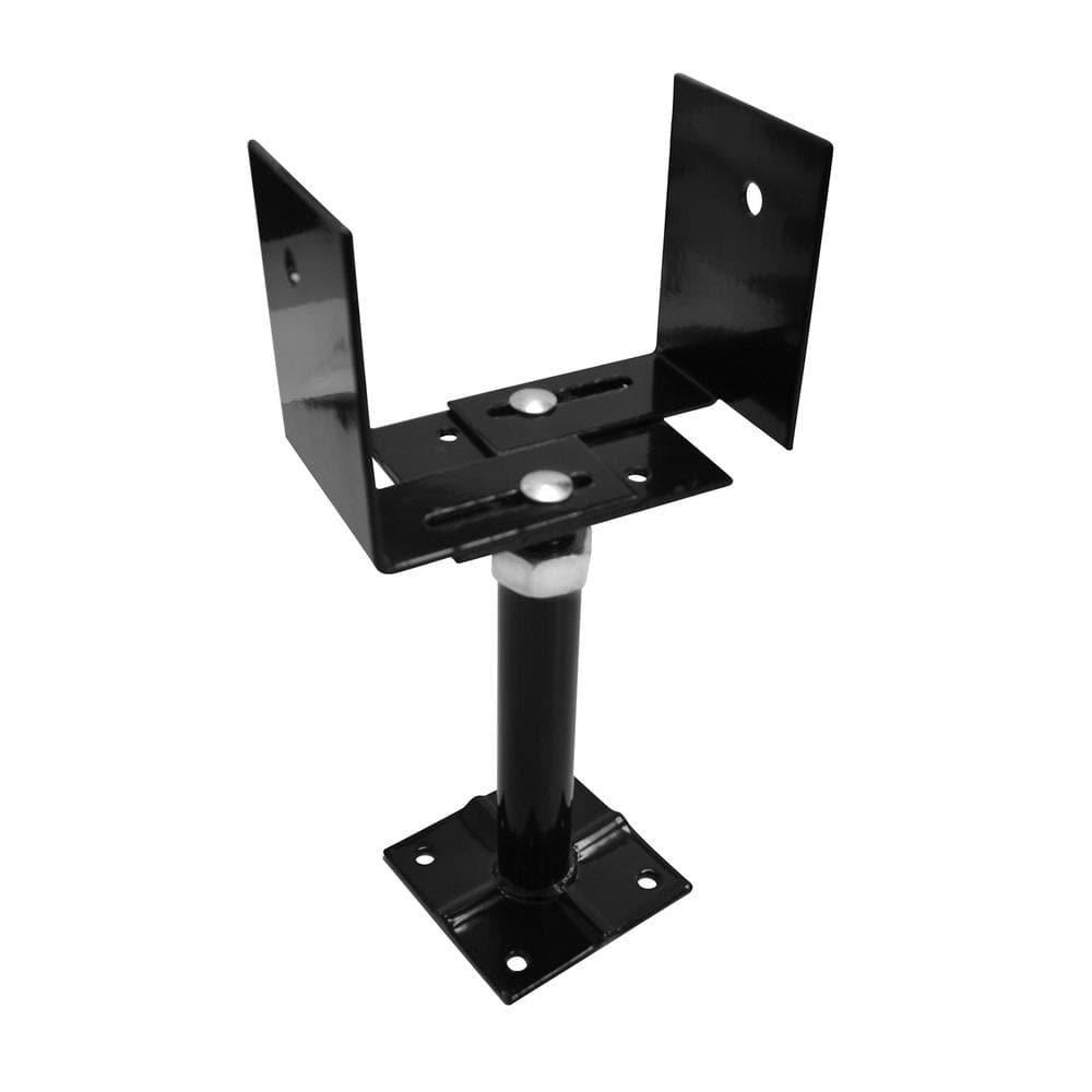 Pylex Adjustable Deck Support Multi-Format 33-66 Black (Pack of 2 Units)