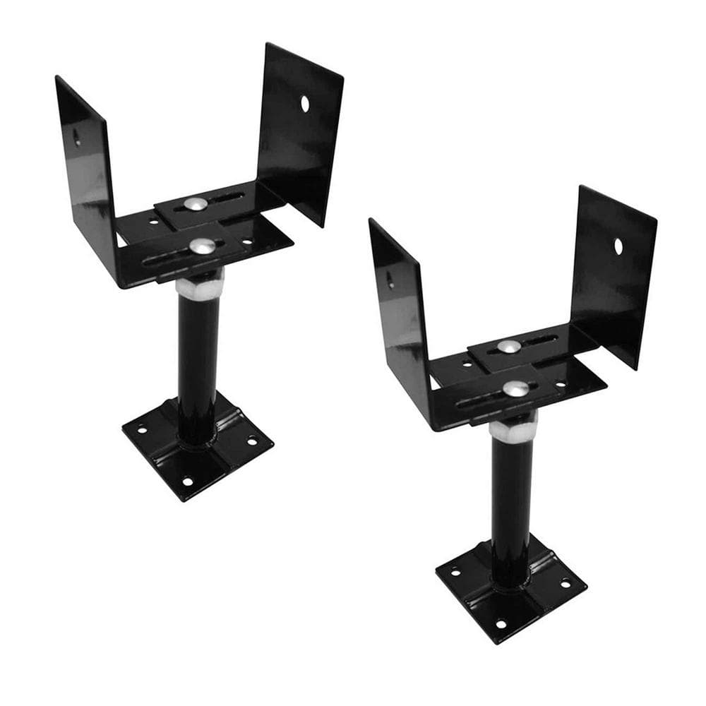 Pylex Adjustable Deck Support Multi-Format 33-66 Black (Pack of 2 Units)