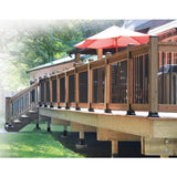 Pylex Decking Post Base 44 Black (5-Pack)