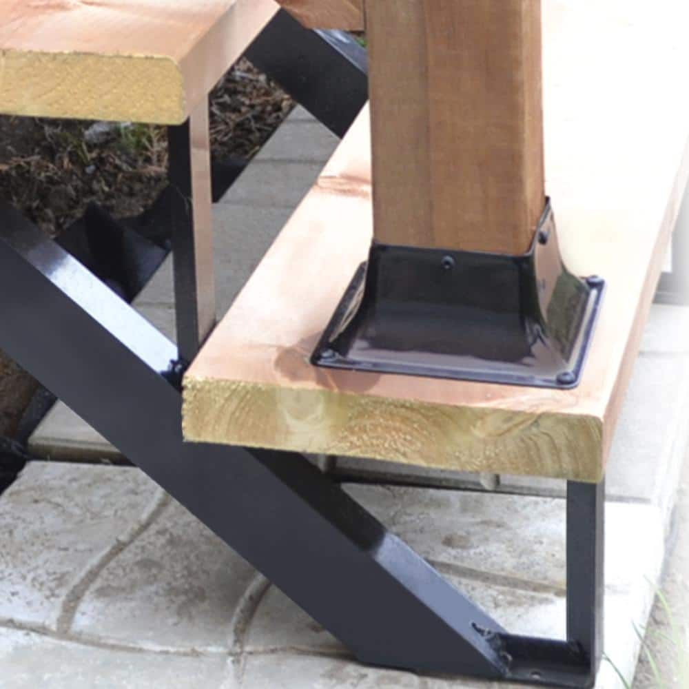 Pylex Decking Post Base 44 Black (5-Pack)