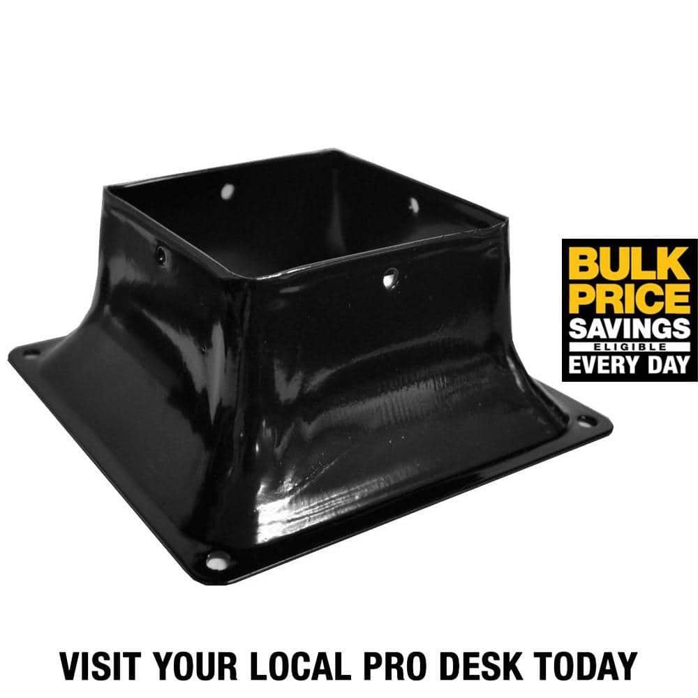 Pylex Decking Post Base 44 Black (5-Pack)