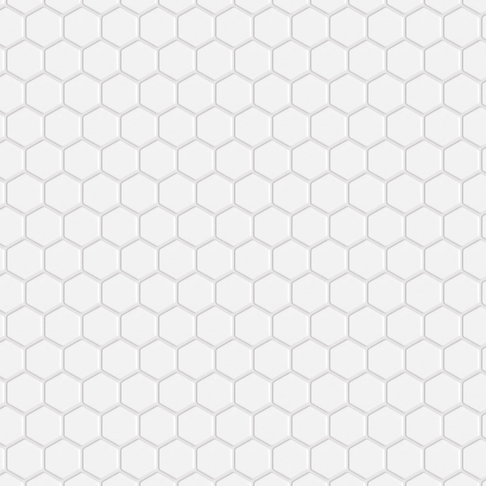 Merola Tile Metro Hex Matte White 10-1/4 in. x 11-7/8 in. x 5 mm Porcelain Mosaic Tile (8.65 sq. ft. / Case)