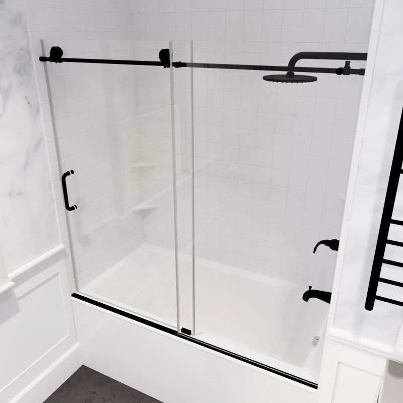 ANZZI Raymore 60 in. x 62 in. Frameless Sliding Bathtub Door in Polished Chrome