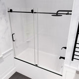 ANZZI Raymore 60 in. x 62 in. Frameless Sliding Bathtub Door in Polished Chrome