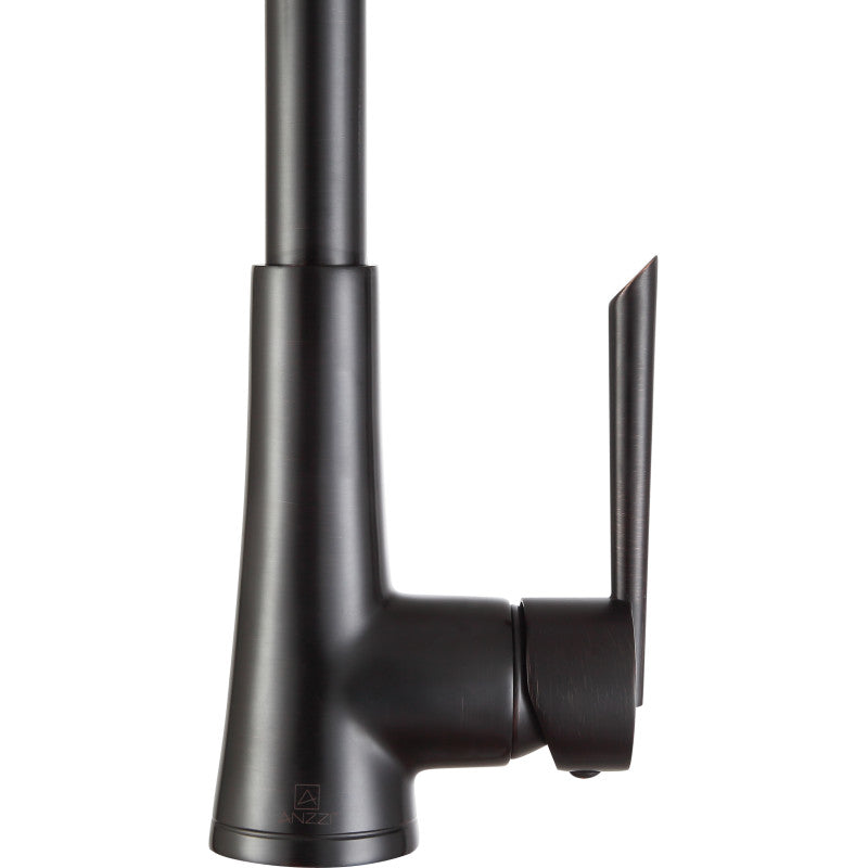ANZZI Tulip Brushed Nickel 1-Handle Deck-Mount Pull-Out Sprayer Kitchen Faucet, 17.32 in H