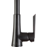 ANZZI Tulip Brushed Nickel 1-Handle Deck-Mount Pull-Out Sprayer Kitchen Faucet, 17.32 in H
