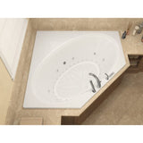 Universal Tubs Mali 5 ft. Acrylic Corner Drop-in Air and Whirlpool Bathtub in White (60 x 60 in.)