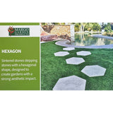 MJSI 23 in. x 20 in. x 0.75 in. Quartzite White Hexagon Porcelain Paver (12-Piece/ 28 sq. ft.)