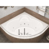 Universal Tubs Jasper Diamond 5 ft. Acrylic Corner Drop-in Air and Whirlpool Bathtub in White