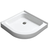 ANZZI Randi 36 in. x 36 in. Neo-Round Double Threshold Shower Base, Gloss White, Center Drain