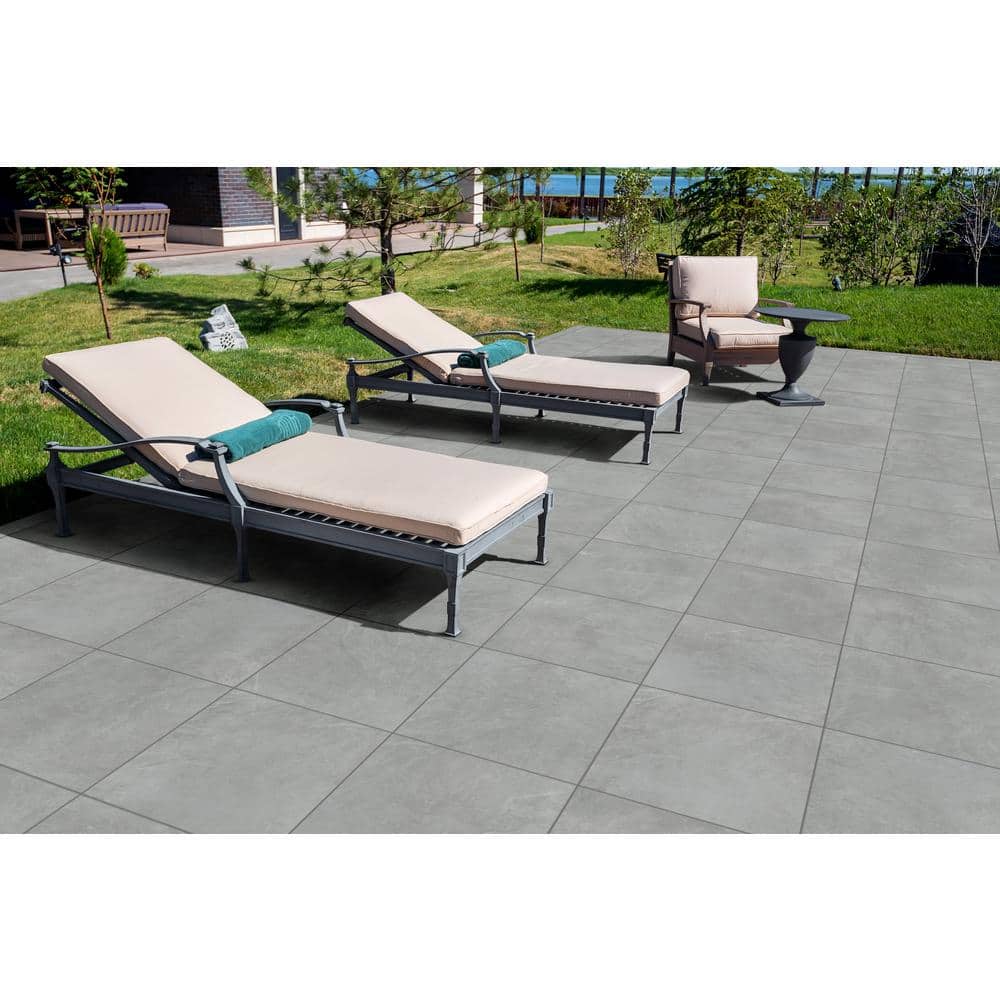 CODIAK Slate Gray 24 in. x 24 in. x 0.78 in. Porcelain Paver Floor Tile (30 pieces/116.25 sq. ft./pallet)