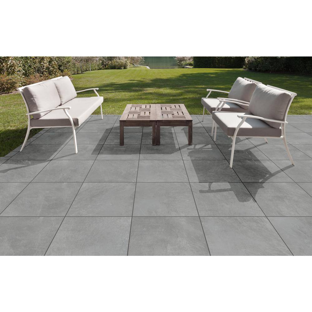 CODIAK Slate Gray 24 in. x 24 in. x 0.78 in. Porcelain Paver Floor Tile (60 pieces/232.5 sq. ft./pallet)