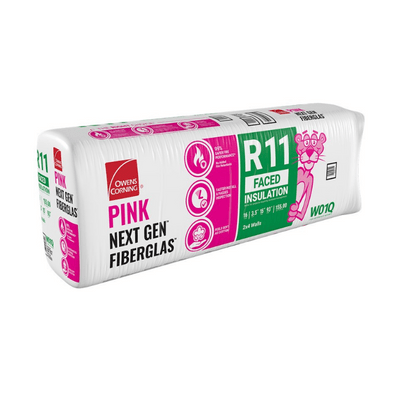 Owens Corning EcoTouch R11 Kraft-Faced Fiberglass Insulation Batt, 23 in. x 93 in., 237.67 sq. ft.