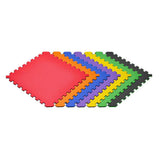 Norsk Rainbow Pack/Black 24 in. x 24 in. EVA Foam Truly Reversible Interlocking Tile (18-Tile)