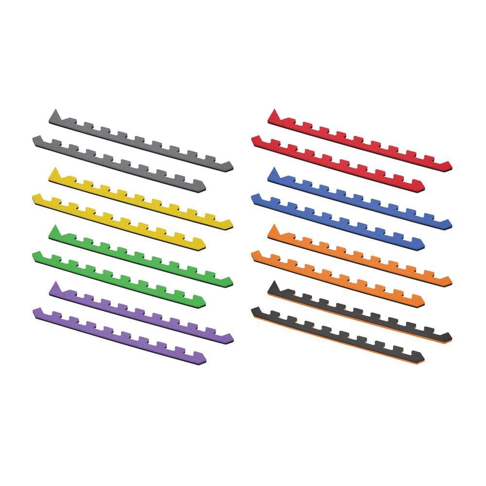 Norsk Rainbow Pack/Black 24 in. x 24 in. EVA Foam Truly Reversible Interlocking Tile (30-Tile)