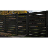 Natures Composites Composite Modern Horizontal Semi-Privacy ( 6 ft. H x 4 ft. W) Raven (Black) Full Size Fence Gate
