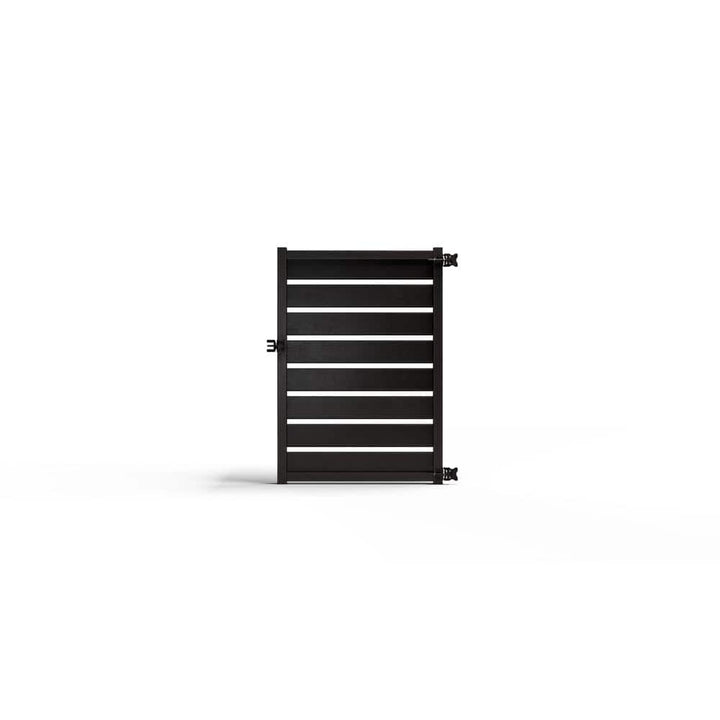 Natures Composites Composite Modern Horizontal Semi-Privacy ( 6 ft. H x 4 ft. W) Raven (Black) Full Size Fence Gate