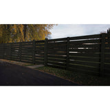 Natures Composites Composite Modern Horizontal Semi-Privacy ( 6 ft. H x 4 ft. W) Raven (Black) Full Size Fence Gate