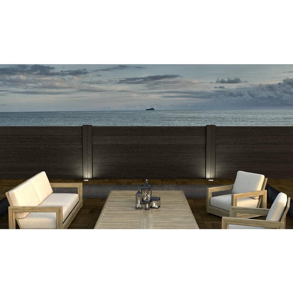 Natures Composites Composite Modern Horizontal Privacy Perimeter Fence (3.5 ft. H x 6 ft. W) Raven
