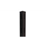 Natures Composites Composite 2-Rail Corner Post with Post Cap for Traditional Ranch Rail System (5 in. x 5 in. x 50 in. L) Raven (Black)