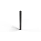 Natures Composites Composite 2-Rail Start/End Post with Post Cap for Traditional Ranch Rail System (5 in. x 5 in. x 50 in. L) Raven (Black)