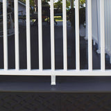 RDI Crossover 4 in. Vinyl White Finish Level Rail Support Kit for Rail Sections 8 ft. and Over
