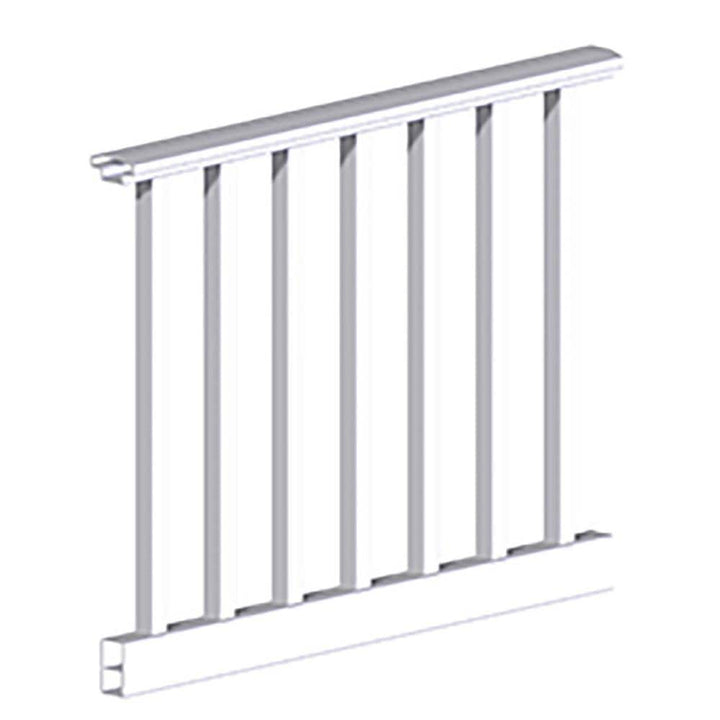 RDI Original Rail 6 ft. x 36 in. White Vinyl Square Baluster H-Level Rail Kit