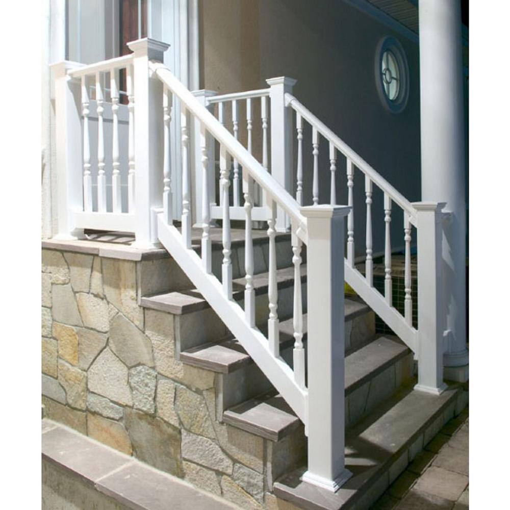 RDI Original Rail 6 ft. x 36 in. White Vinyl Turned Baluster Level Rail Kit