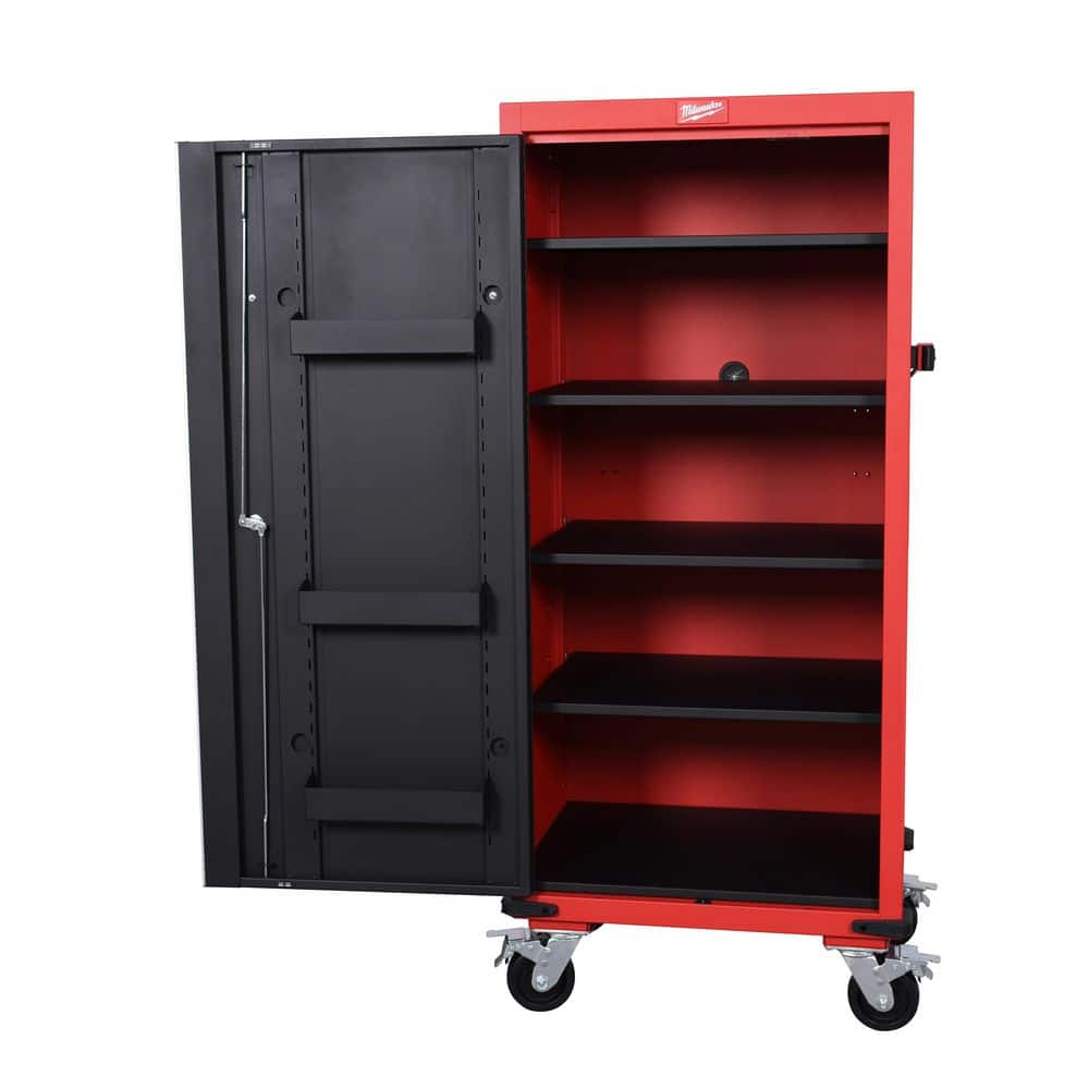 Milwaukee Tool Storage 27 in. W x 22.1 in. D, 63 in. H 4-Shelf Locker with Power Strip