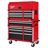 Milwaukee 41 in. Heavy-Duty Red Tool Chest Combo, 18-Drawer, 22.1 in. D
