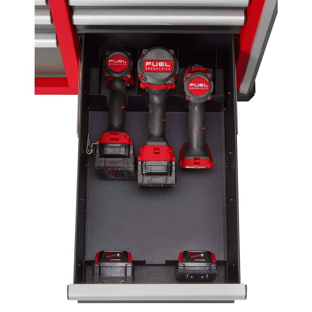 Milwaukee 41 in. Heavy-Duty Red Tool Chest Combo, 18-Drawer, 22.1 in. D