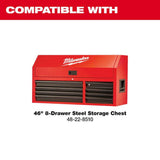 Milwaukee 46 in. 8-Drawer Rolling Tool Cabinet Chest, Red/Black Textured, 20-Gauge Steel
