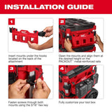 Milwaukee PACKOUT M12 Battery Tool Box Rack Attachment, 16.8 in x 5 in x 4.8 in