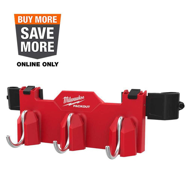 Milwaukee PACKOUT 3-Hook Tool Box Rack Attachment, 16.8 in x 4 in x 4.8 in