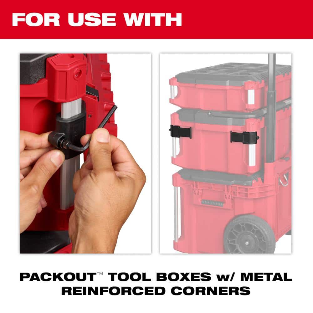 Milwaukee PACKOUT 3-Hook Tool Box Rack Attachment, 16.8 in x 4 in x 4.8 in
